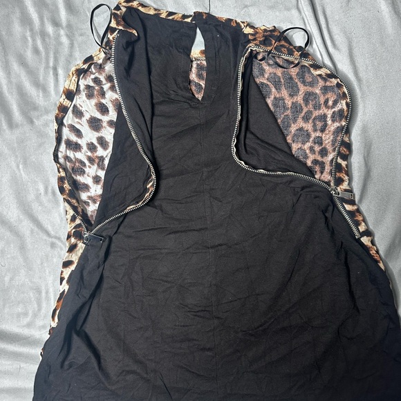ZARA Leopard Print Women's Zipper Detail Shirt - Picture 5 of 9